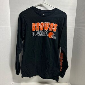 NFL Cleveland Browns Long Sleeve Crewneck Shirt Boys Youth Size XL (16-18)